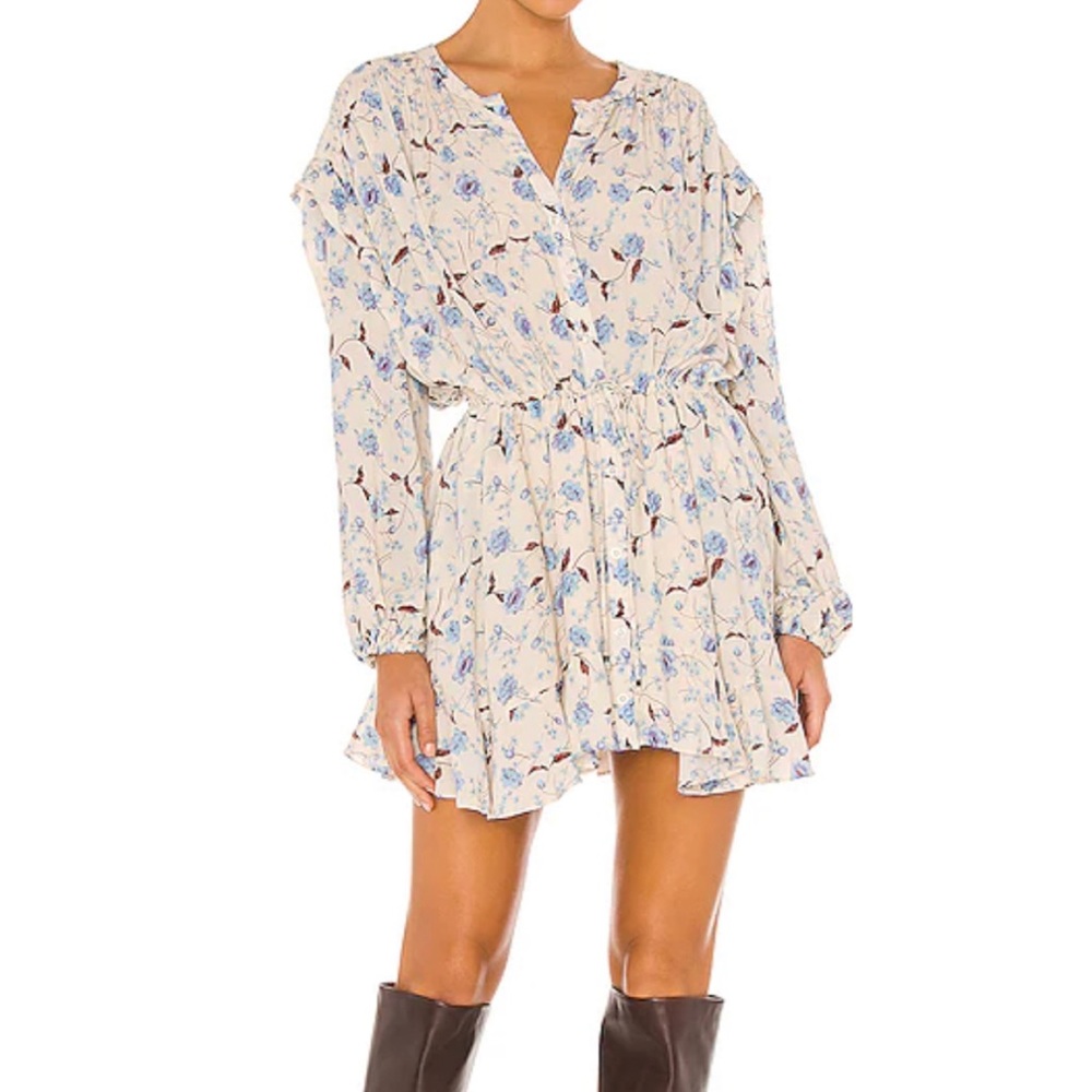 Free People drawstring floral dress